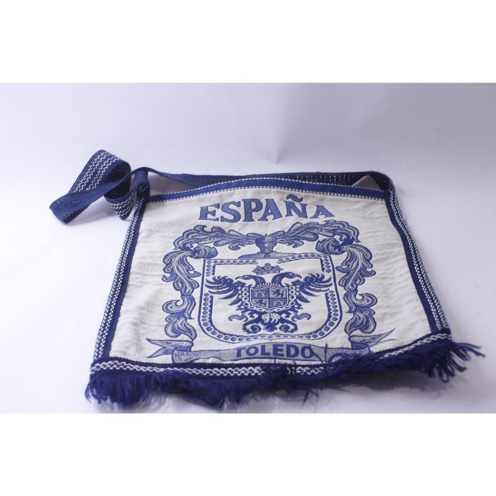 Toledo Espana, Crossbody Bag, Spain, White-Blue, Coat of Arms, Souvenir,
